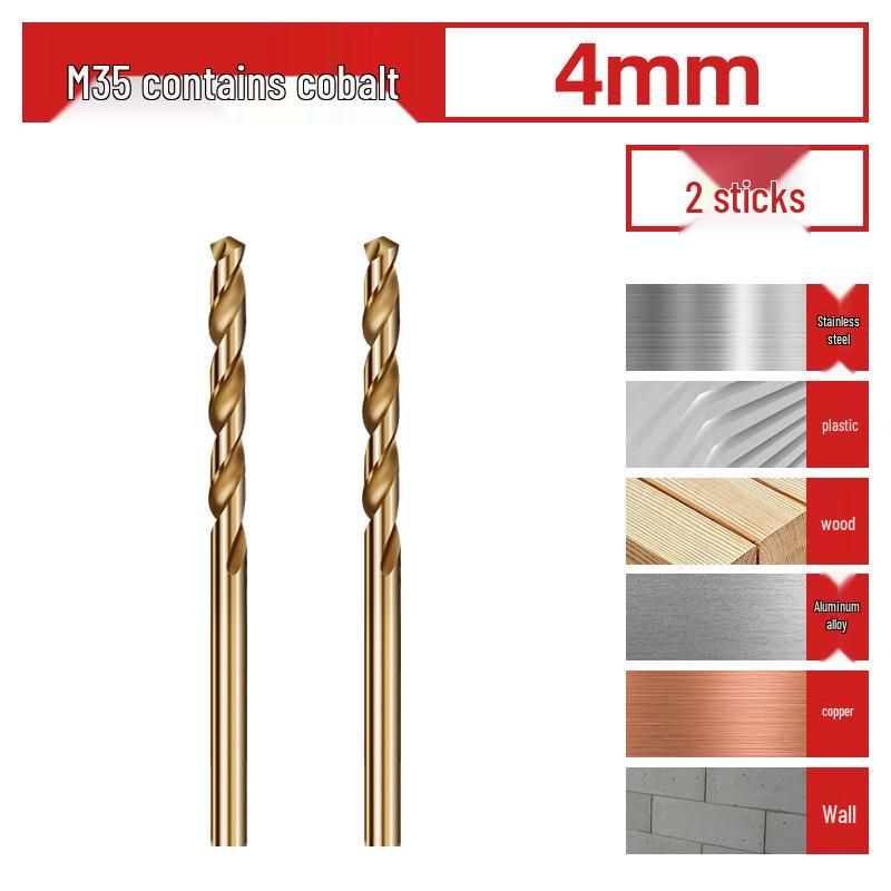 Cobalt-Coated High Hardness 304 Stainless Steel Twist Drill Bit