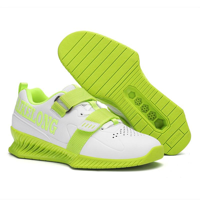 Unisex Weightlifting Shoes Squat Deadlift Training Indoor Gym Rubber Sole Anti-Slip Supportive Fitness Footwear