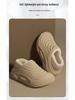 Men's Cartoon Cotton Slippers: Winter Indoor Non-Slip, Waterproof, Warm, Closed-Heel with Thick Sole for Couples