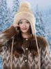 New Women Faux Fur Earflap Hat Pom Pom Decor Winter Thicken Vintage Style Warm Cap Ear Flap With Ties Fashion Headwear Casual