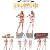 Trendy 2024 European And American Style Women's Halloween Jumpsuit With Bloodstain Digital Print Design