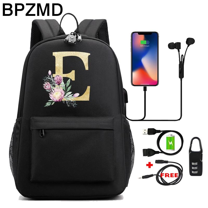 

Черный рюкзак с 26 английскими буквами, холщовый рюкзак для косплея, детский школьный рюкзак, дорожная сумка, сумка для книг в школу