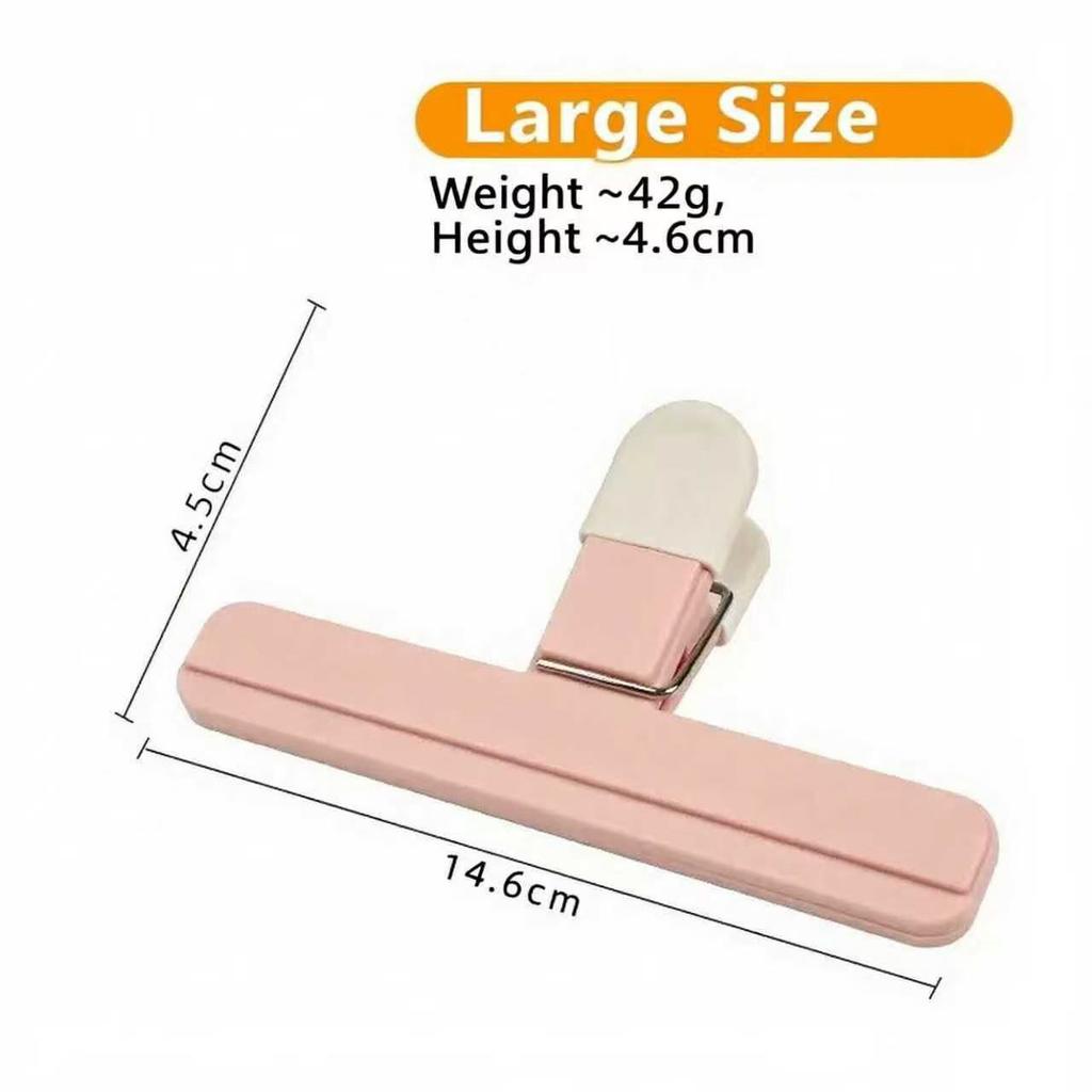 2pcs Portable Kitchen Storage Food Snack Sealed Bag Clip Large Potato Chips Bag Clip Plastic Tool Food Clip for Coffee Bread Bag