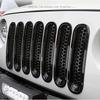 7pcs for Jeep Wrangler JK JKU 2007-2015 Car Clip-in Front Grille Mesh Inserts Mesh Grille Guard Car Exterior Accessories
