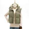 Winter New Down Cotton Vest Casual Thickened Zipper Ultra-short Stand-up Collar Lambskin Vest