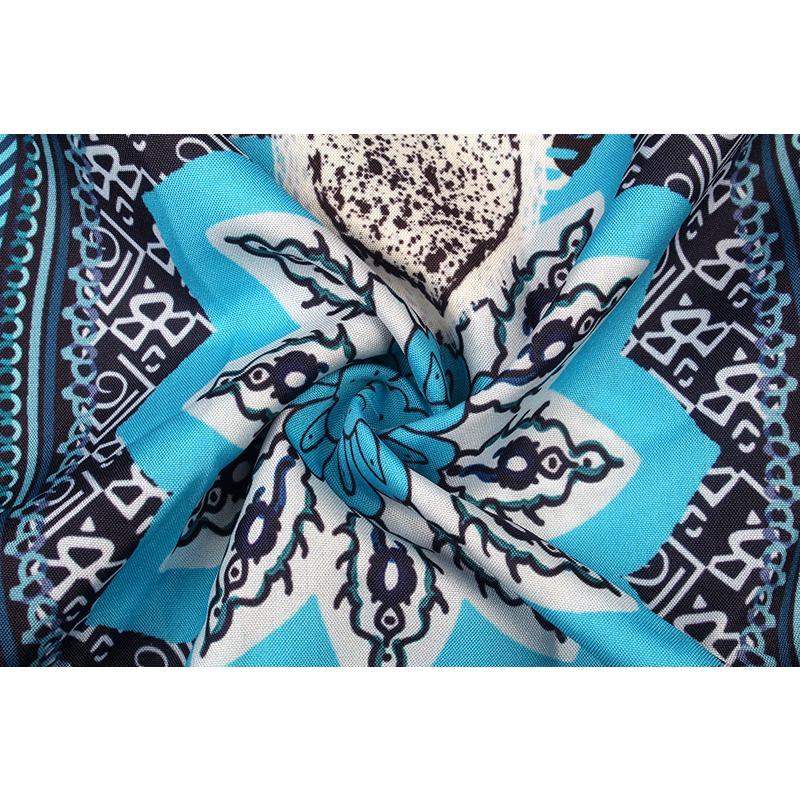 Women's Printed Round-neck Hollow-out Short-sleeved Off-the-shoulder Sexy Halter Dress