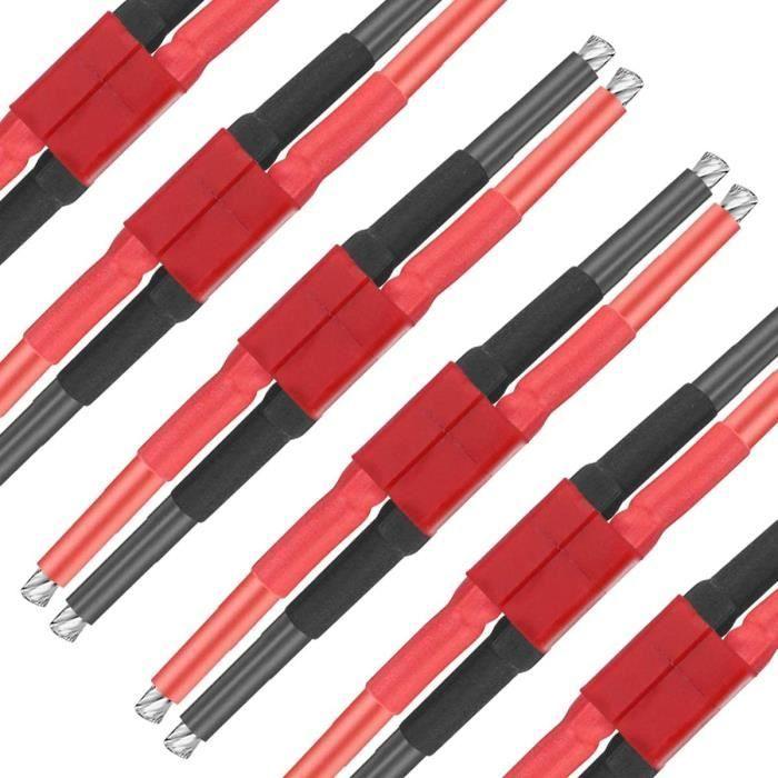 YUNIQUE FRANCE 4 pièces Deans Style T Connecteur féminin et masculin avec fil de silicone 12AWG pour RC Lipo Batterie Drone Câble