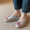 5Cm~ Fashion Splicing Hollow Straw Woven Wedge Sandals Simple and Versatile Casual Wear Open-toed Thick-soled Cool Slippers