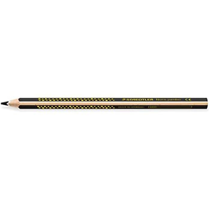 Crayon de couleur - STAEDTLER - Noris Jumbo 128/1284 - Mine 4 mm - Ergonomique - Noir
