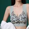 Lace Plus Size Bra Women's Adjustable Bra Comfortable Without Steel Rings Gathered Vest Style Anti Sagging Bra