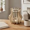 Handcrafted Floral Display for Shelf Wooden Puzzle Flower Vase, Stand Flowers or Minimalist Arrangement Pots Office Artificial Flowers, Decorative