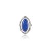 Sterling Silver Lapis Lazuli Ring - Vintage Oval Statement Ring with Rope Border Detail, Christmas Gift for Her, Anniversary gift