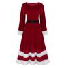 Costum Dama Doamna Catifea Doamna Mos Craciun Maneca Lunga Rochie de Craciun Tinute Cosplay