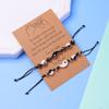 2X Matching Yin Yang Tai for Chi Bracelet Set Hand Woven Adjustable Bracelets for Creative Jewelry Gift for Relatives Lo