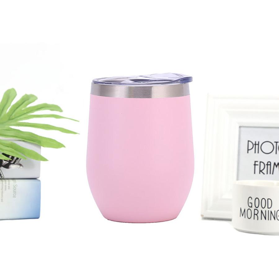 12oz Eggshell Cup Stainless Steel Vacuum Thermos Cup Double-Layer Vacuum Insulation U-Shaped Egg Cup Portable Office Thermal
