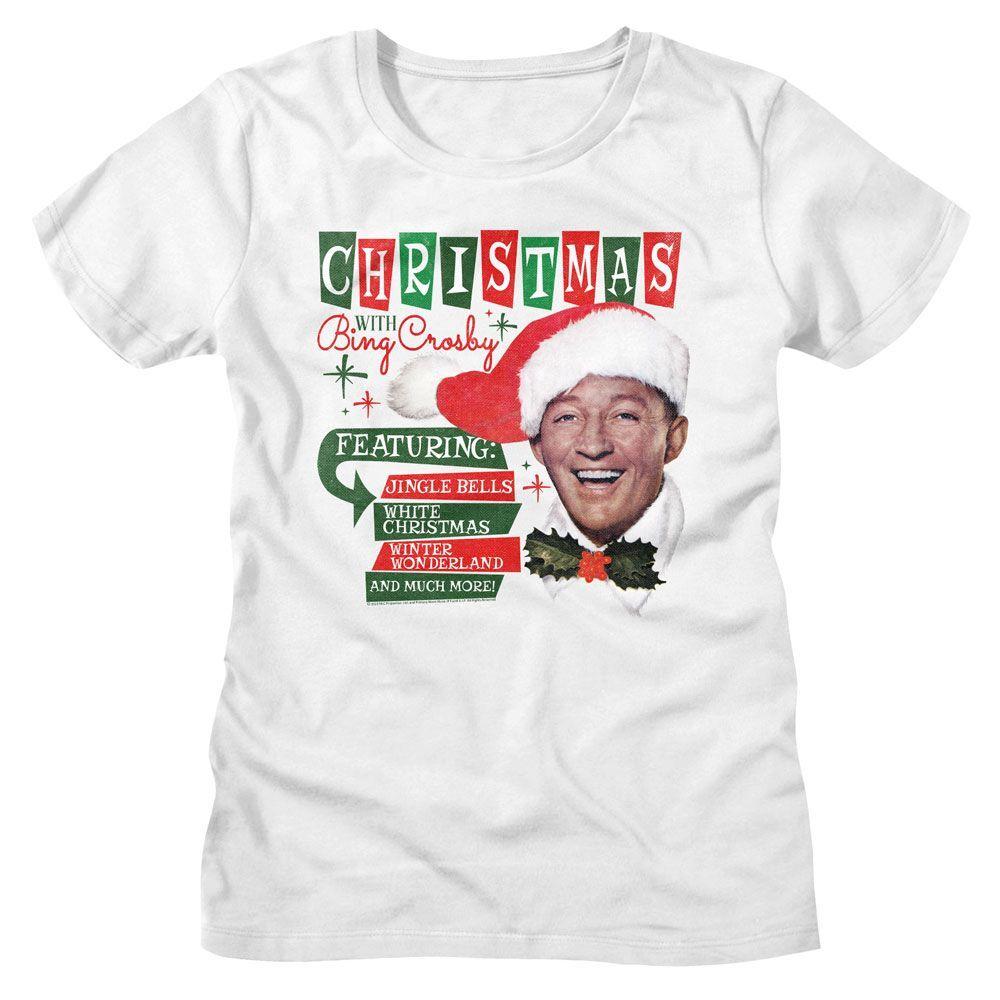 Ladies Bing Crosby Christmas With Music Shirt M