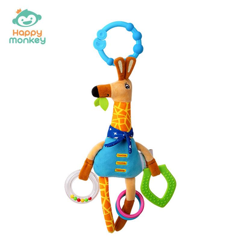 

Deer Zebras Crocodiles Baby Crib Hanging Toy Plush Sensory Development Gift For Infants Deer