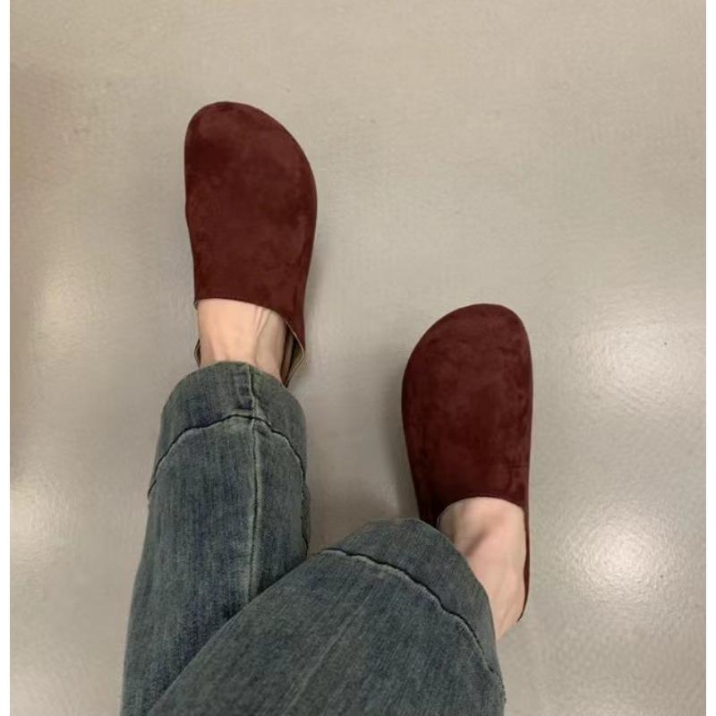 New Classic Women's Leopard Closed Toe Cork Flats Slippers Ladies Leopard Cork Slippers Camo Mule Clogs Shoes  Zapatos De Mujer