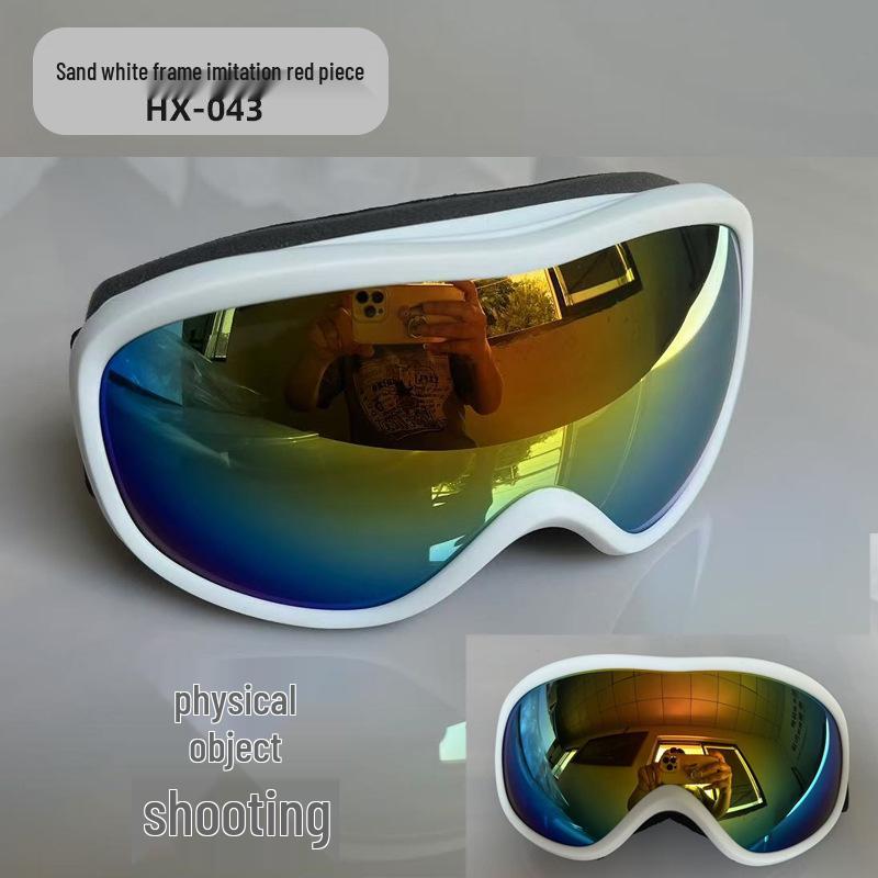 2025 Unisex Spherical Ski Goggles: Double-Layer Anti-Fog Outdoor Cylindrical Snow Goggles