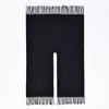 Women's Thick Jacquard Tassel Shawl - Versatile Solid Color Cape for Autumn/Winter