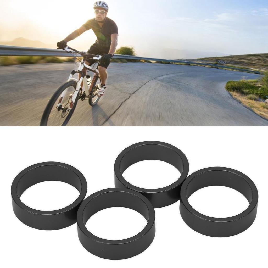 4 Pcs Aluminium Alloy Headset Pad Bike Handlebar Stem Spacers 28.6x10mmCelsius1.13x0.39in for Mountain Bike Road Bike
