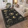Sun and Moon Art Print Flower Rug Outdoor Rug for Patio Garden Yard, Indoor Area Rug for Bedroom Living Room Anti-Slip Floor Mat