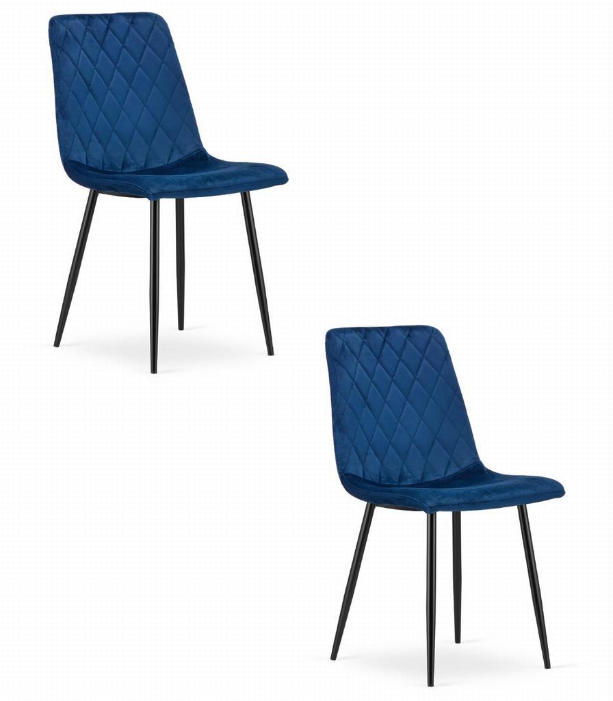 TURIN chair - navy blue velvet x 2