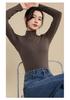 2024 Autumn/Winter Women's High Neck Wool Long Sleeve Slimming Sweater