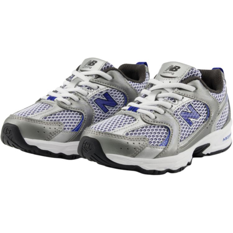 New Balance Fabric MR530 Y2K Comfortable Shock Absorbing Durable Low Top Running Shoes Kids sneaker White Silver PZ530ADE