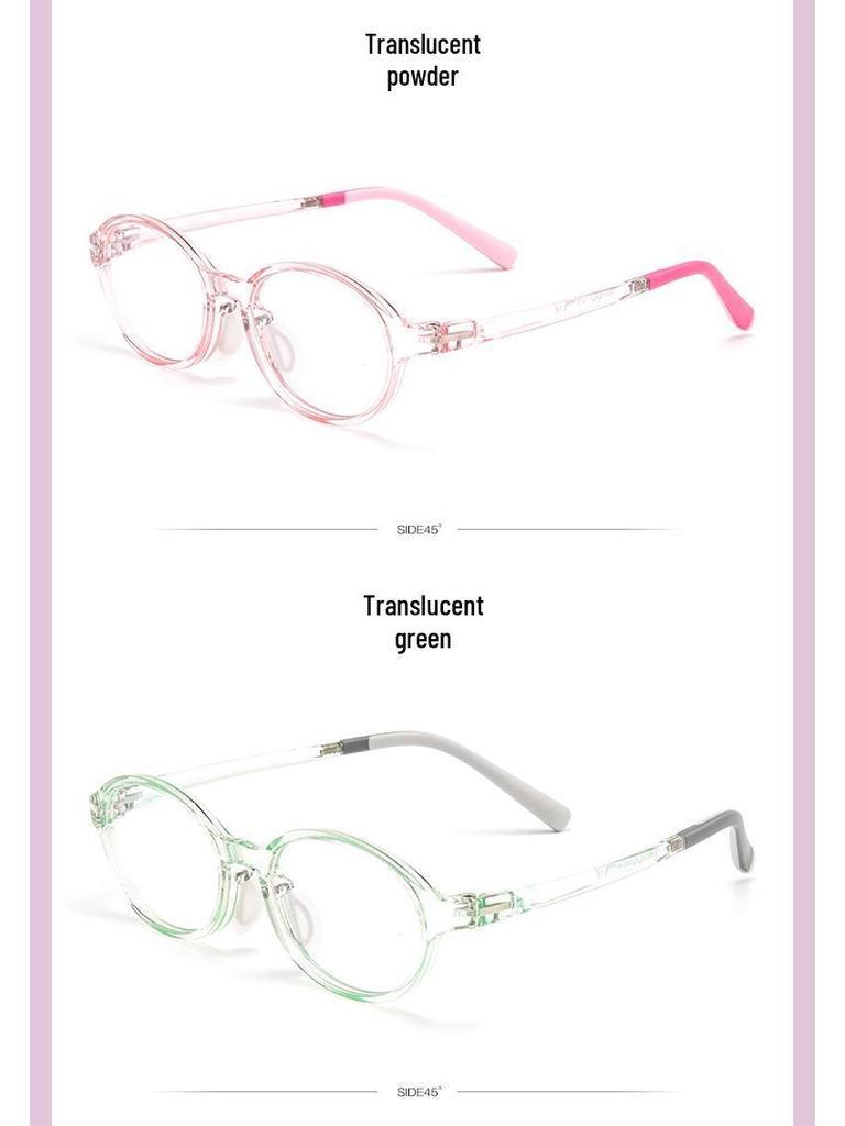 Children's Ultralight Transparent Eyeglass Frame with Soft Nose Pads for Boys & Girls (Model 89213ET)