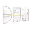 F26C Coordinate Scale Protractors Geometry Drawing Template Measuring Tool Navigation Topographical Map Scale Command Ruler