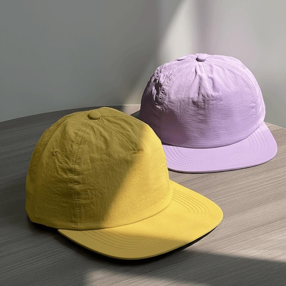 Flat Brim Baseball Hats Quick Drying Snapback Cap Fashion 5 Panel Peaked Hat  for Men and Women