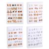 18Pairs Set Gold Silver Studs Earrings Elegant Mixed Style Heart and Flower Earrings Accessory for Fashion Lovers