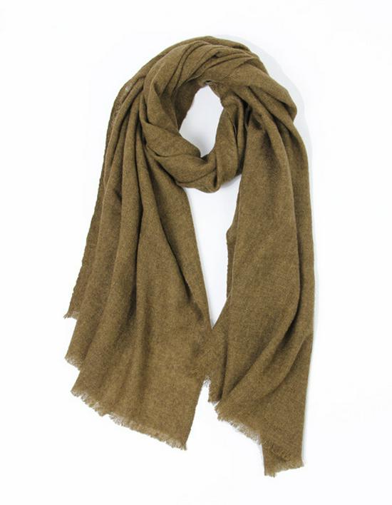 Yak Wool Solid Color Extended Shawl - Warm, Fashionable Scarf for Men and Women