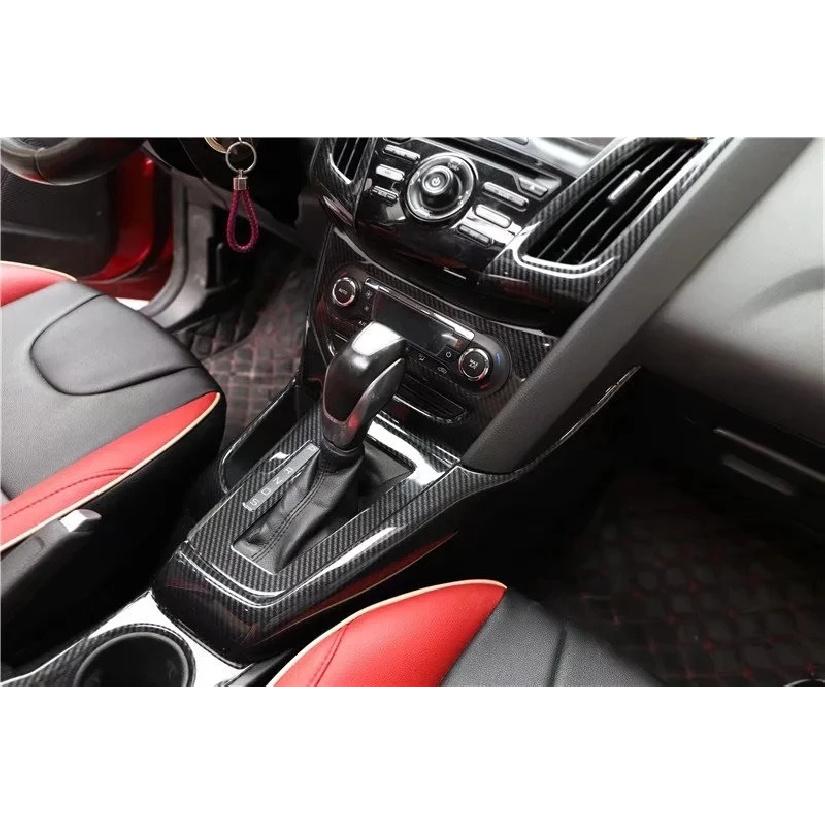 Carbon Fiber Color Air Condition Panel Control Covers Trim Fit for Ford Focus 2012 2013 2014 MK3 Accessories Stickers ABS