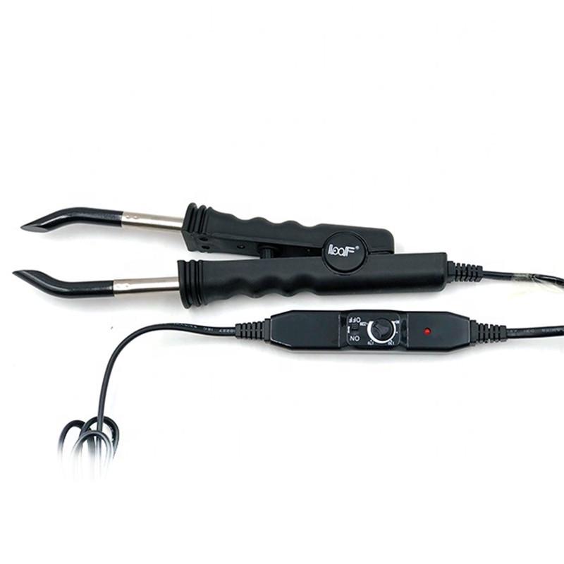 Black Hair Extension Iron, Adjustable Temperature, Quick Heat Glue, Pliers Clips Tools, EU/US Plug