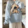 Unisex Japanese Style Pure Cotton Sweatshirt - Loose Fit, Round Neck, Plus Velvet, Long Sleeve for All Seasons