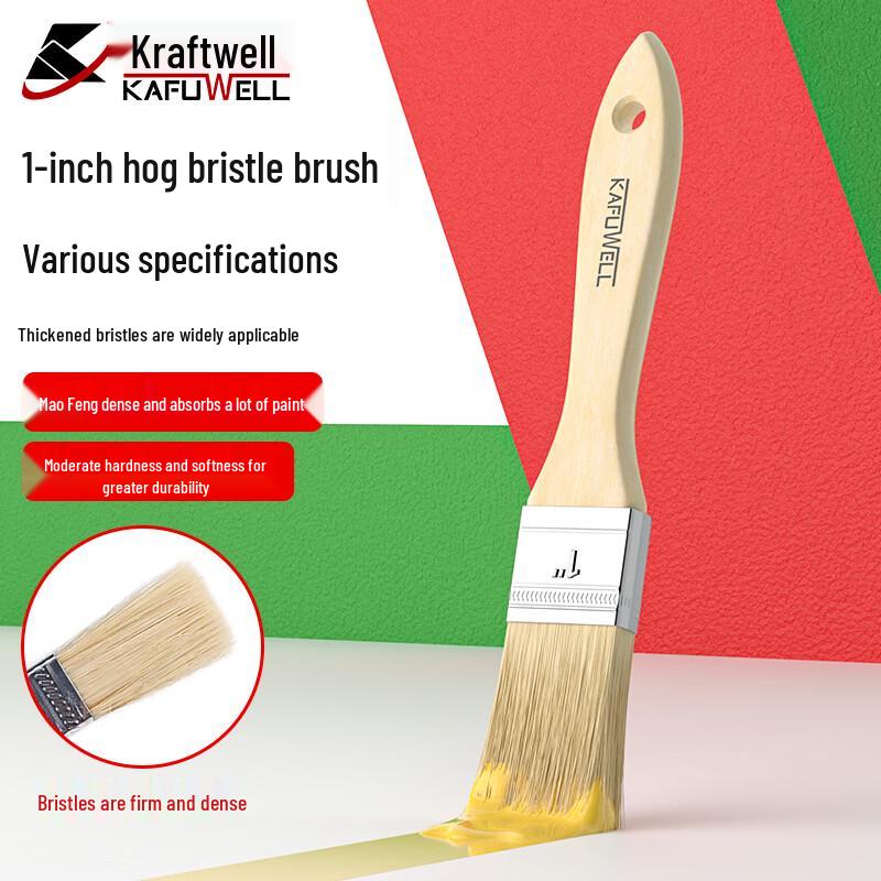 KAFUEWELL Hog Bristle Paint Brushes