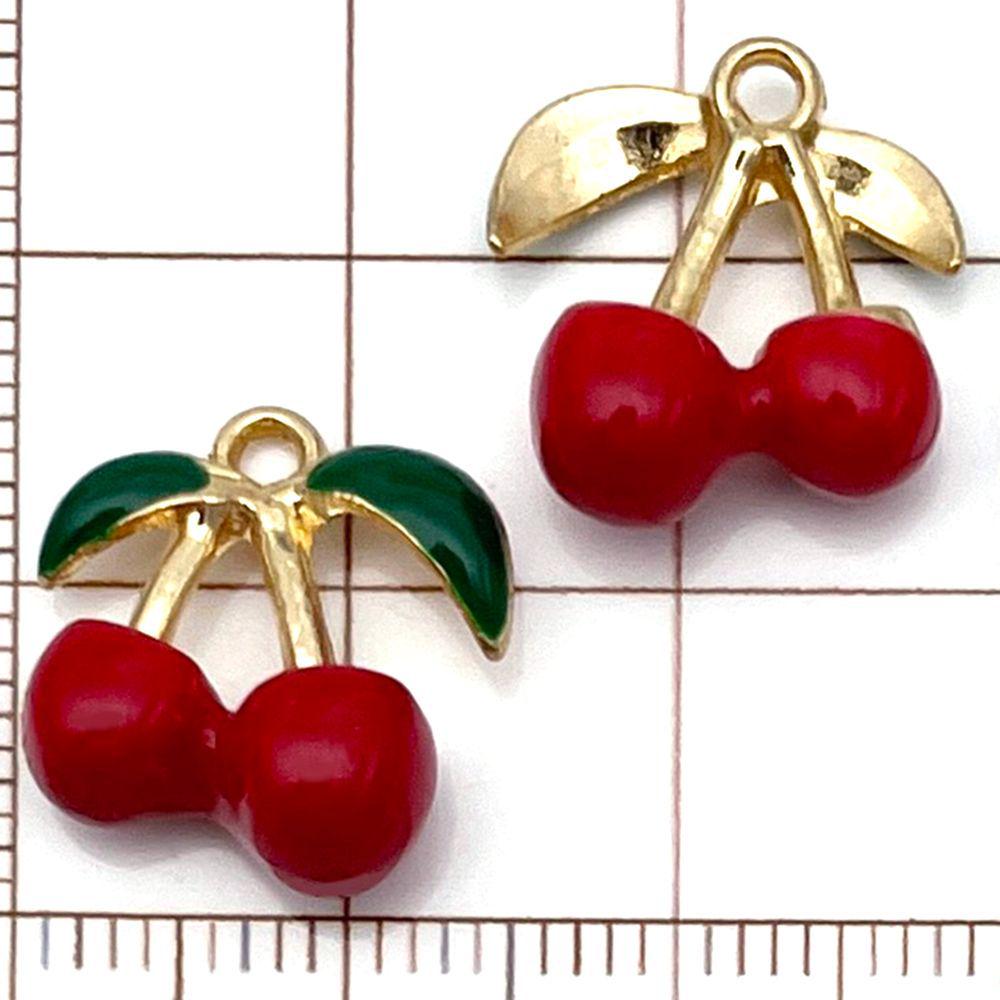 20-Piece Colorful Enamel Fruit Pendant Charms for DIY Bracelets: Strawberry, Cherry, Pineapple, and More