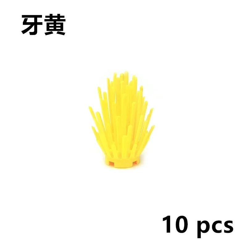 MOC Plants Accessories Bricks 3471 2435 6064 3778 City House Trees Pine Prickly Bush Green Grass Military Building Toys