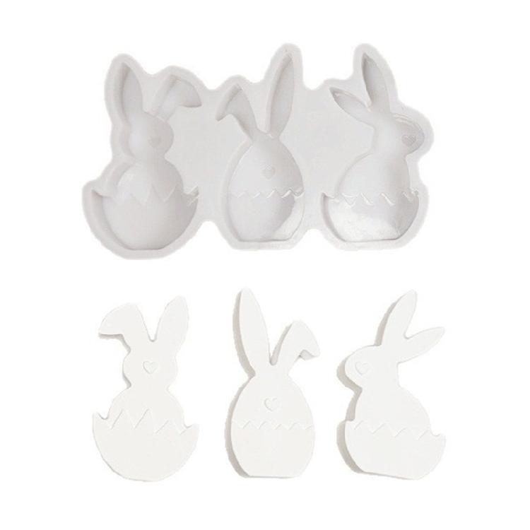 

Craft Silicone Mould for Eggs Shell Rabbits Statues Simple Release for Handmade Projects Decoration 1