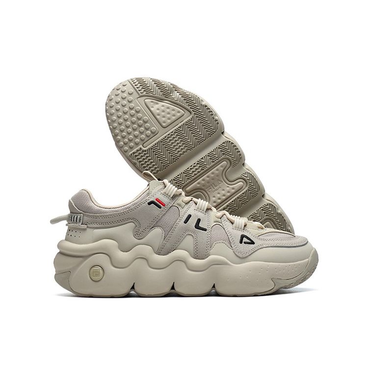 Fila Panini Fashion Casual Sports Versatile Shock Absorbing Non-Slip Durable Low-Top Retro Basketball Shoes Men Sneaker Brown F12M141223FOC