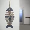 Wood Fishbone Whale Hanging Decor Door Seaside Bar Cafe Shop Wall Sign