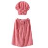 Large Size Adjustable Bath Skirt and Hair Dry Cap Set Slip Resistant Oversize Bathrobe for Women Spa Home Travel Beach