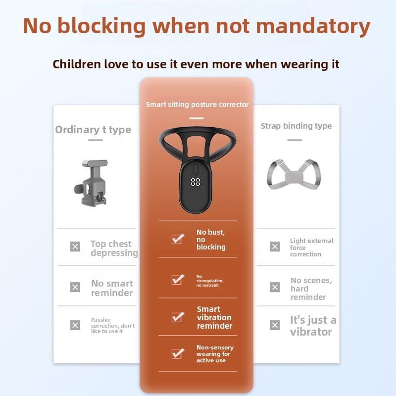 Student Anti-puckelrygg Korrigering Sittställning Barnkorrigering med Vuxen Hållningsrätare Student Intelligent Justerare