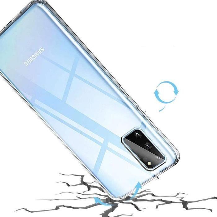 Coque - TRANSPARENT - Samsung Galaxy S20 - UltraSlim - 2x Films Verre Trempé - Protection Chocs