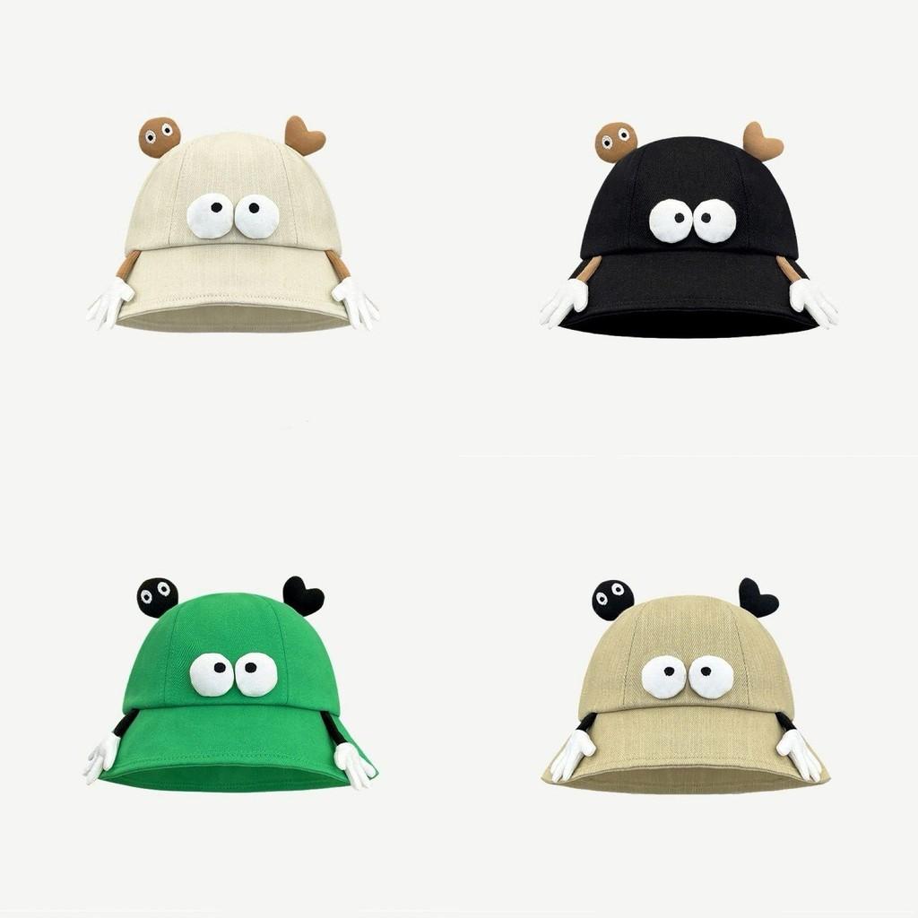 Cute Big Eyes And Hand Decoration Women Casual Summer Fisherman Hat For Casual Summer Wear