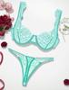 Sexy Lingerie Bra and Shorts Beautiful Lace Floral Padless S [Maeau] Set, Breasts, Underwear, See-through, Women's, Embroidered, Pattern, Bra, Sheer,