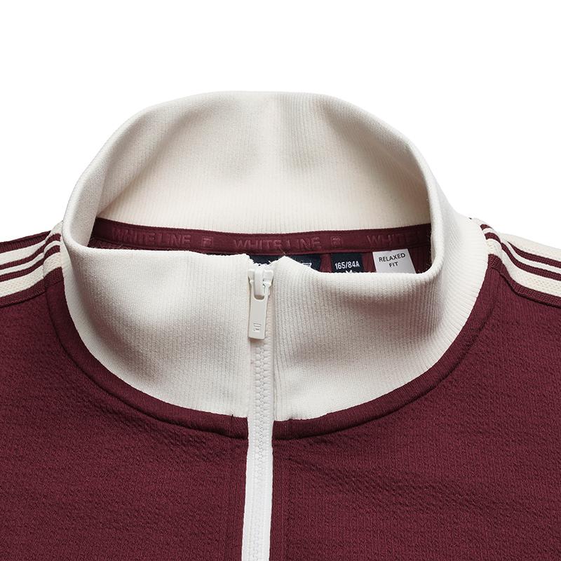 FILA Heritage Casual Long Sleeve Jacket Women jackets Burgundy F11W638507FWI