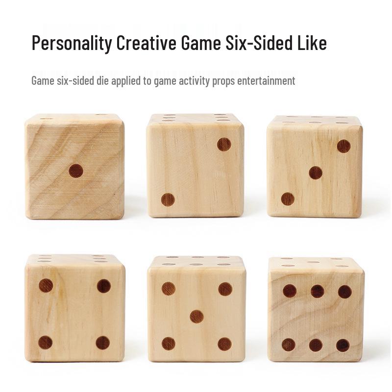 Large 7cm Wooden Dice for Board Games - Hot Stamped Pips